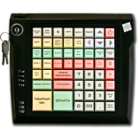 POS-клавиатура LPOS-064 с электромеханическим ключом (черная)